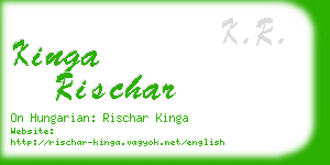 kinga rischar business card